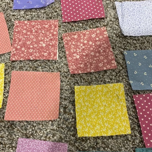 Vintage Colorful Quilting Fabric Squares & Strips! - Picture 4 of 7